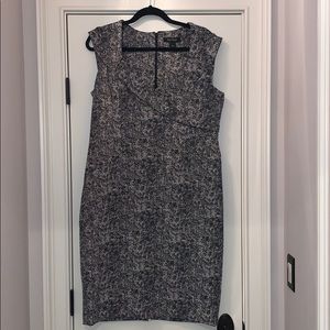 WHBM Black/White tweed dress